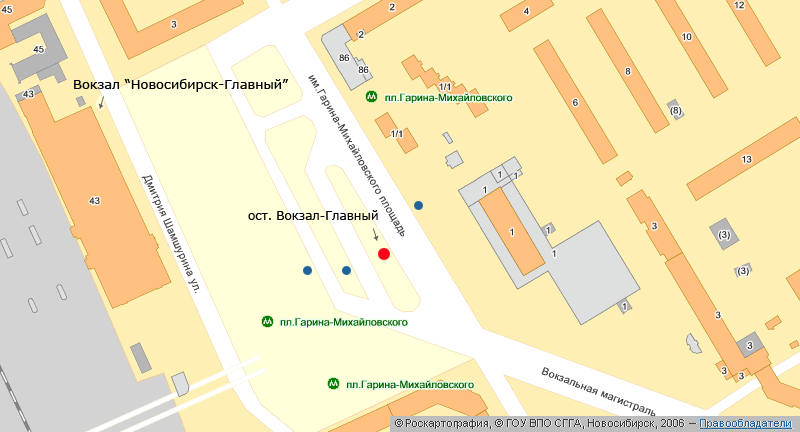 Карта главного вокзала